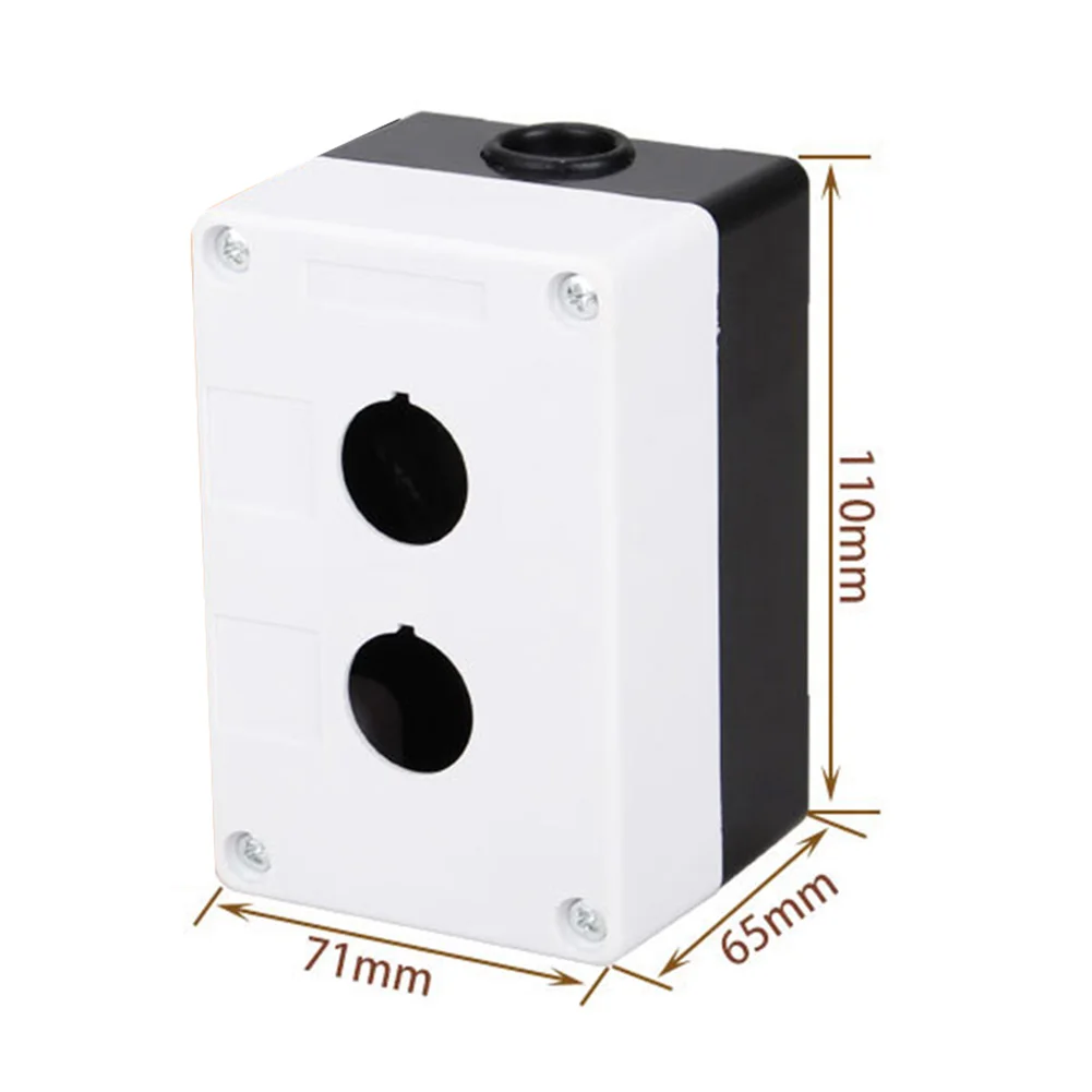 IP65 Rated Push Button Switch Box with 22mm Hole Waterproof ABS Plastic Shell and Dustproof Features for Industrial Use