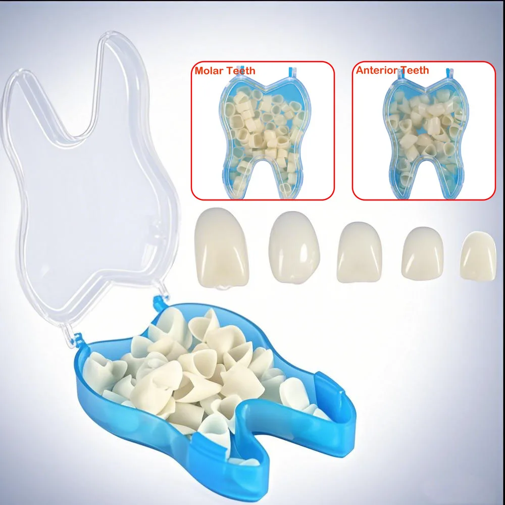 

50Pcs Dental Temporary Posterior Molar Crowns Resin Teeth for Missing Tooth Replacement and Repair