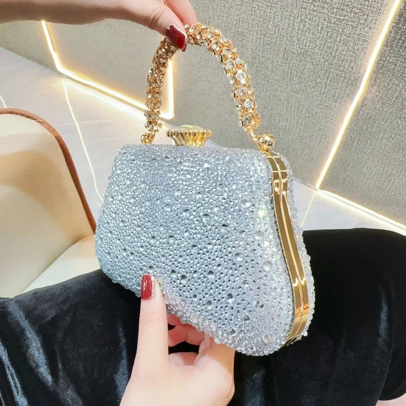 نوبل حساسة خمر بريق الراين الماس مساء حقيبة أنيقة حقائب اليد موضة جديدة حفلة واحدة الكتف حقيبة كروسبودي