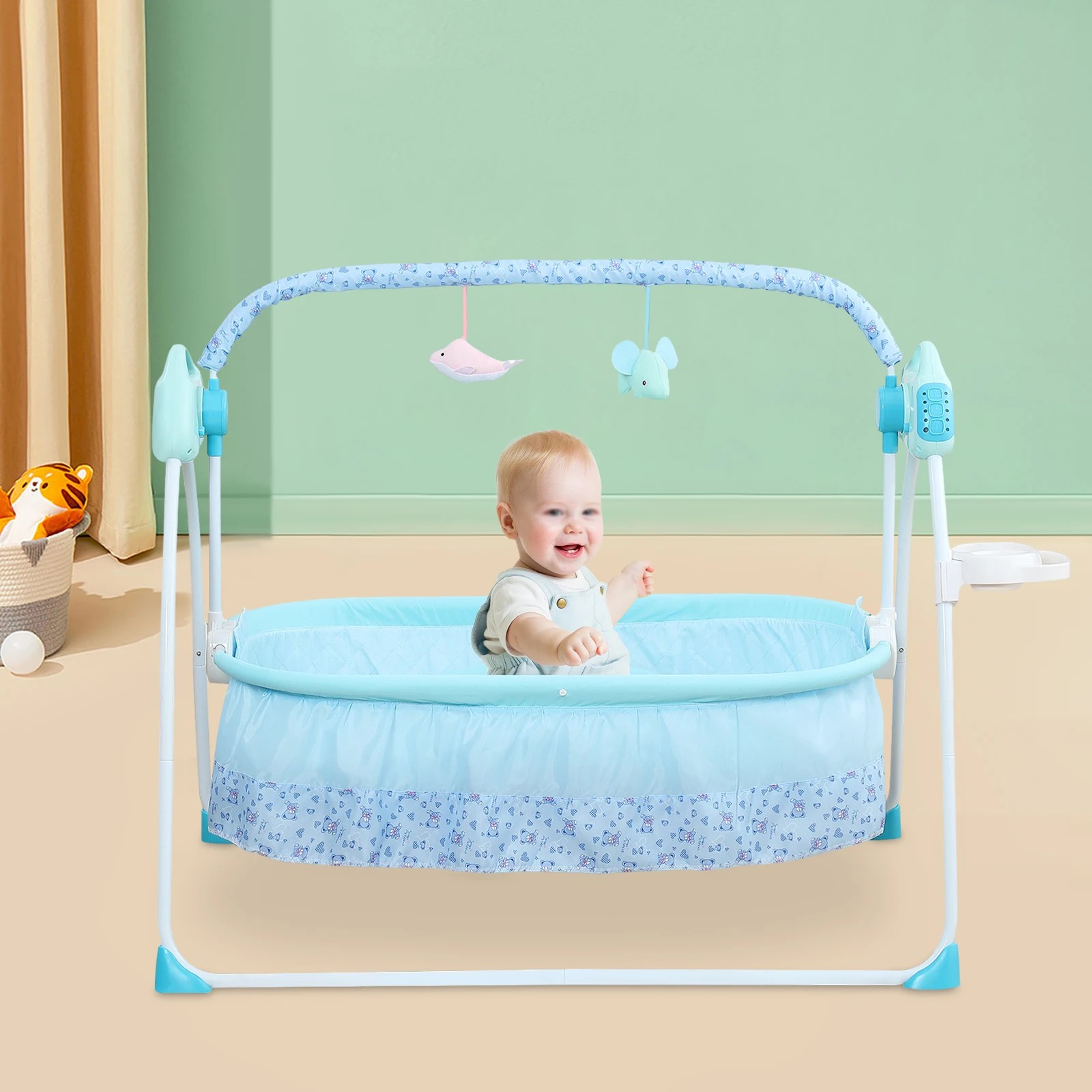 0-25Kg Big Space Electric Baby Crib Cradle Infant Rocker Auto Swing Bed Baby Cradle For Babies Who Are 0-18 Months In Age