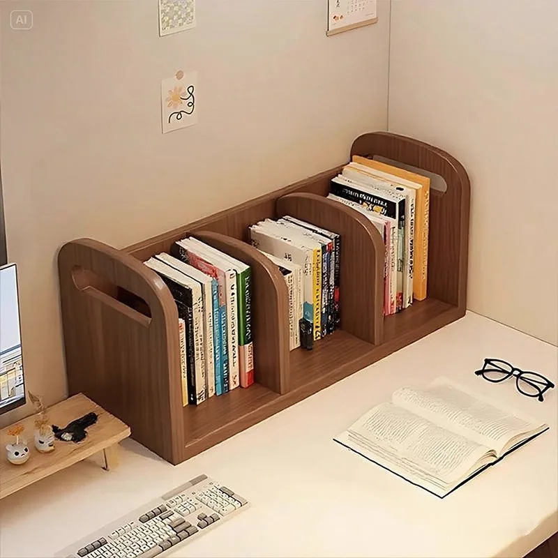 

Solid wood desk bookshelf, desktop shelf, desk storage rack, wooden office workstation, student book finishing rack