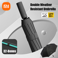 Xiaomi 32-Bone Windproof Umbrella UPF50+ Women/Men Auto UV Protection Parasol Heavy Duty Compact Travel Business Sun Umbrellas