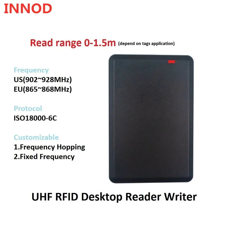 Lector y grabador RFID UHF para sistema de Control de acceso, dispositivo de largo alcance de 0 a 1,5 M, con Software de demostración gratuito,