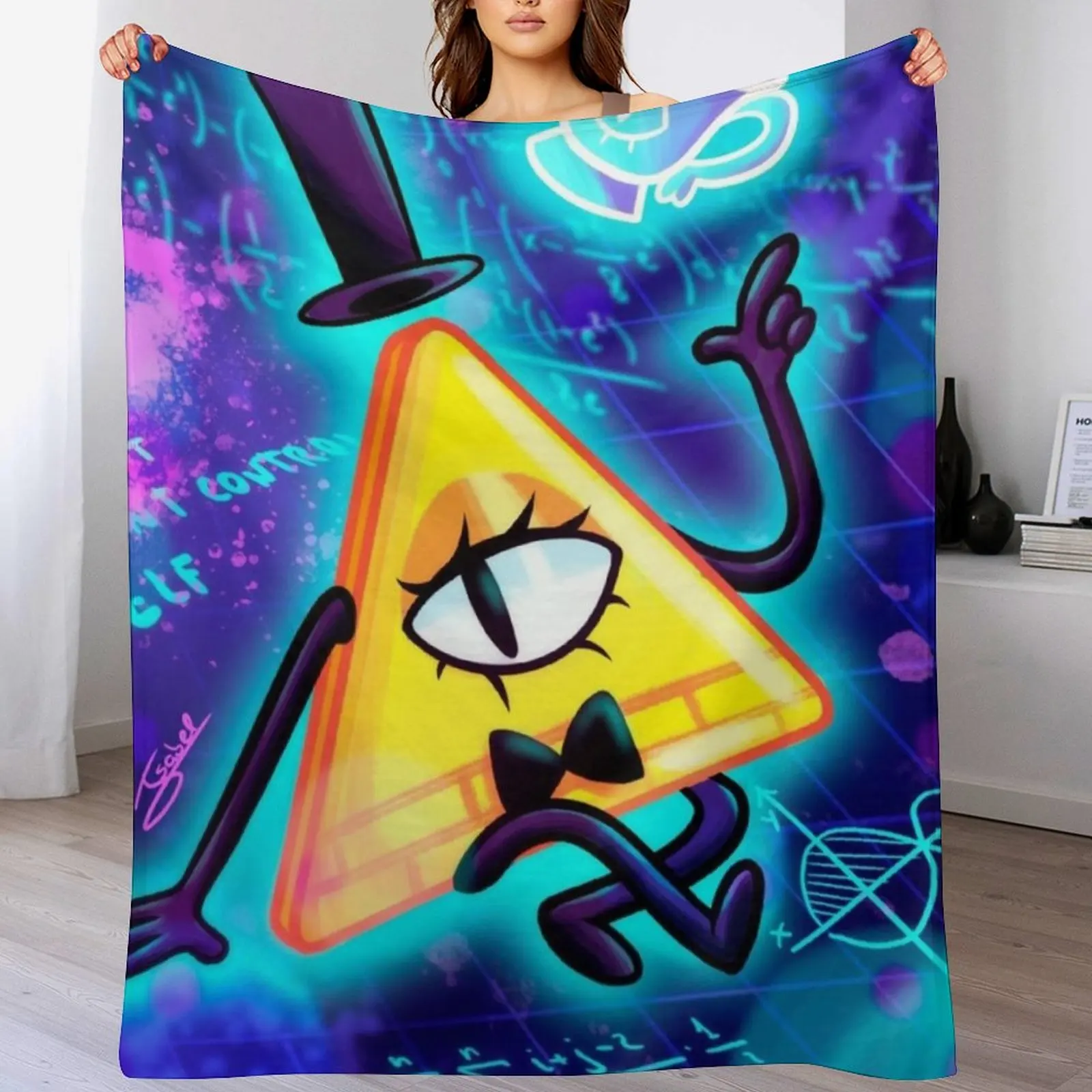 Bill Cipher Fanart Throw Blanket blankets ands Luxury St Soft Beds Baby Blankets