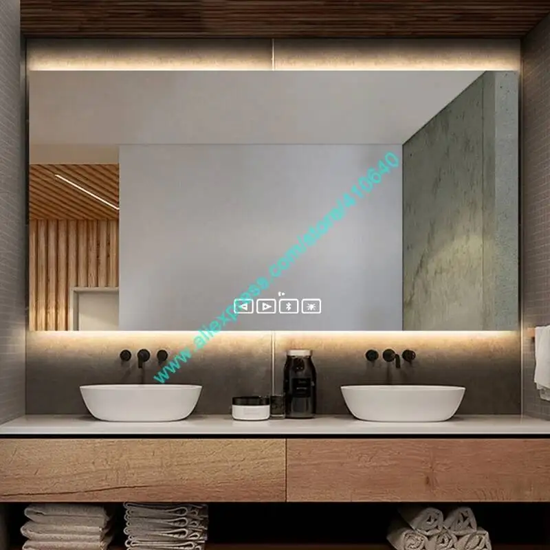 K3030B Bluetooth-compatible Touch Sensor Switch Panel with Brightness Cold Warm LED Light Changing For Bathroom Washroom Cabinet