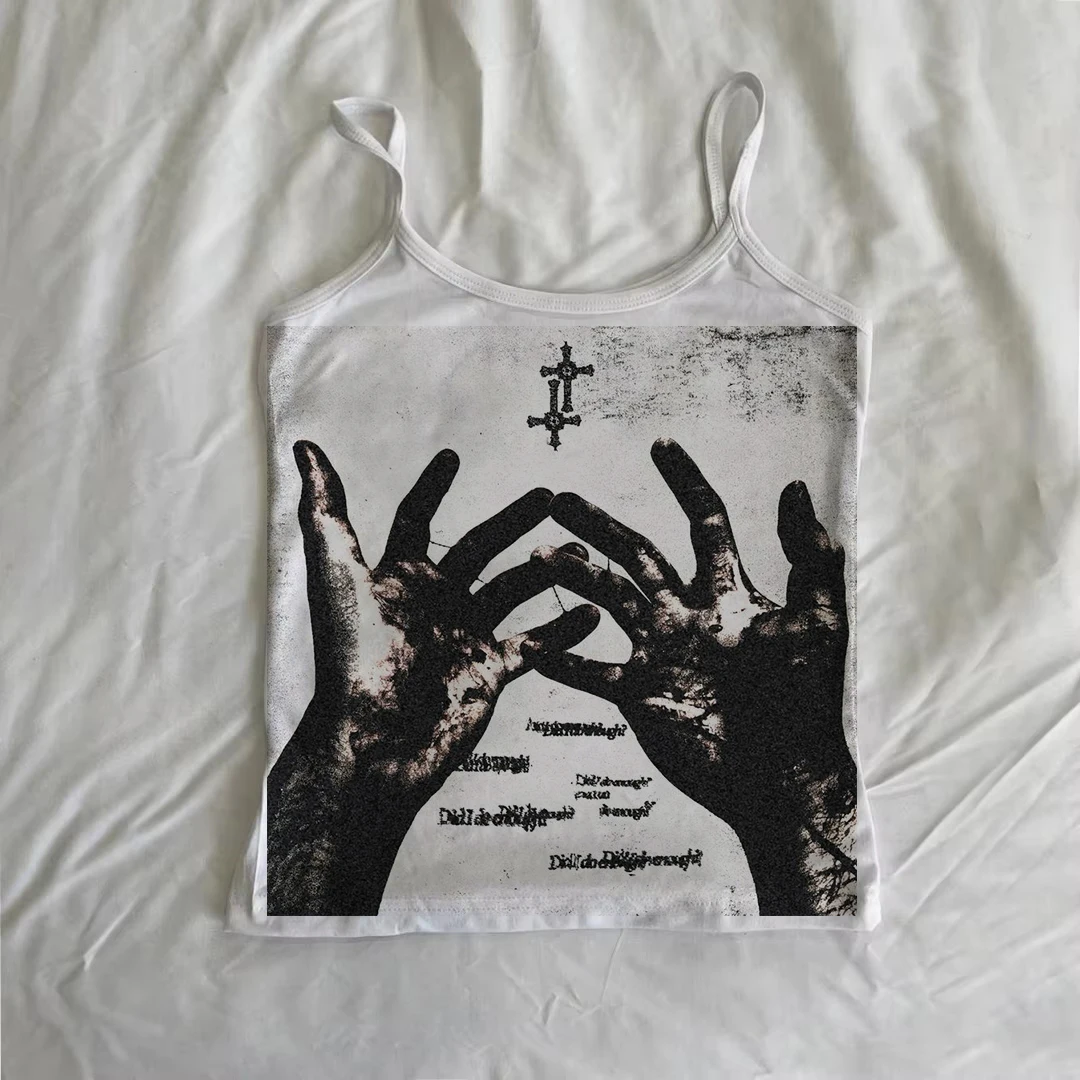 

90s Clothes Vintage Aesthetic Tops for Women Crop Tops Y2k Top Tanks & Camis Woman Clothing Harajuku Shoujo Girl Style Summer