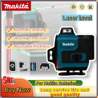 Makita 16-line high-precision 3D-4D horizontal and vertical green hanging portable laser level power tool For Makita Battery