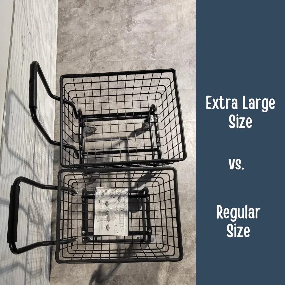 LVP Work Horse製 業務用ランドリーカート（取り外し可能なハンドル付き）- ブラック、標準サイズ