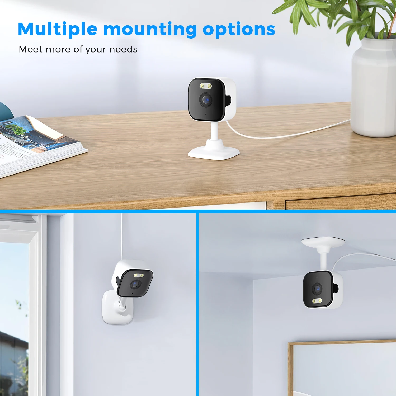5MP HD Wifi Camera Indoor Mini Home Surveillance Camera Night Vision Two Ways Audio Human Detection O-KAM APP 2MP Security CAM image 6
