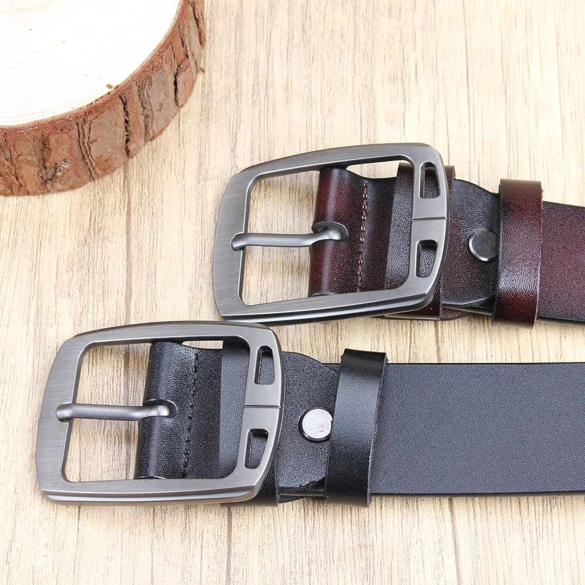 

Silver buckle hollow needle buckle3.7cm wide men's and women's Western bull head denim style bull scalprendy belt smooth buckle