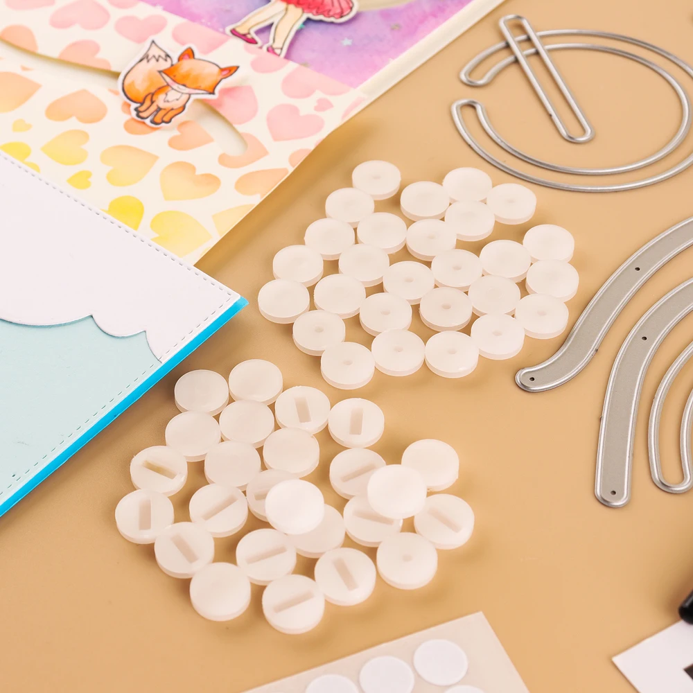 

40pcs/set Plastic Gliders for Slider Cards Making Rotating And Sliding Gliders With Slider Dies For Interactive Cards Supplies