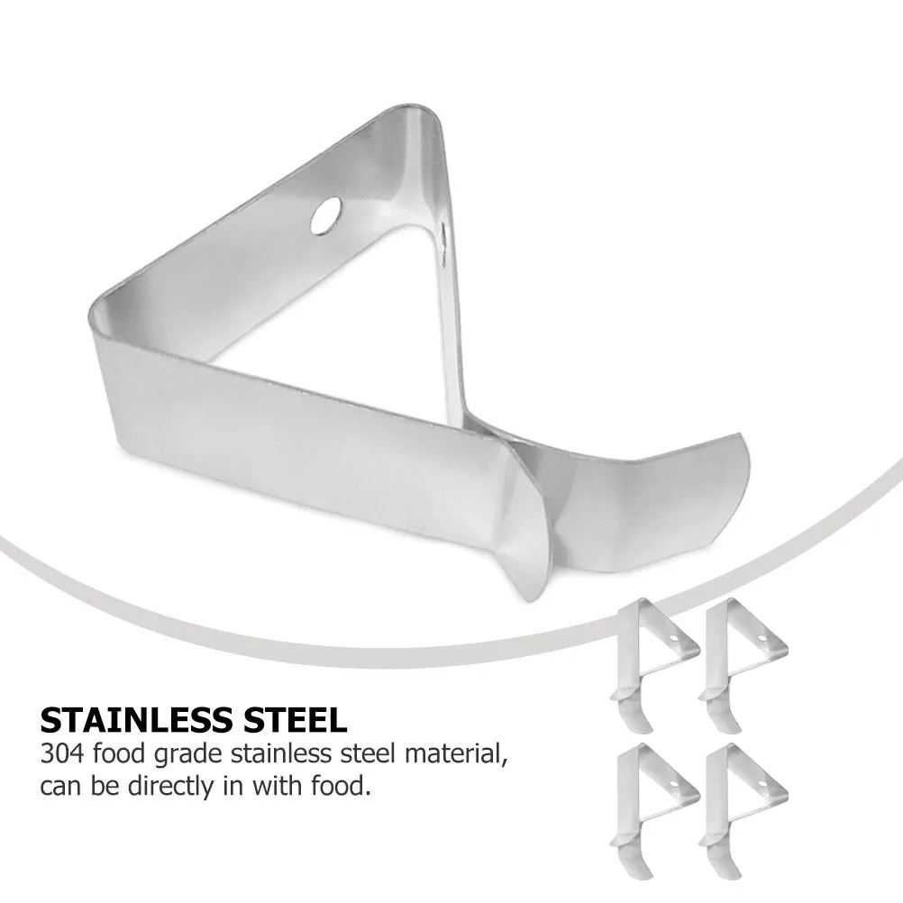 

4pcs Coffee Cup Clamps 304 Stainless Steel Thermometer Probe Holder For Coffee Meat Home Use Lightweight Portable