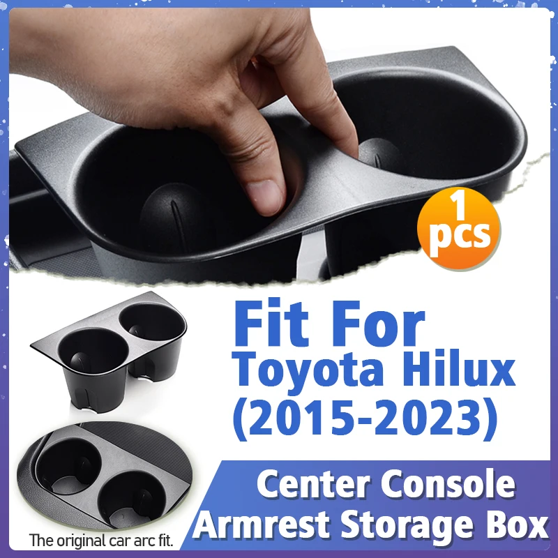 

Anti-Slip Shock-Absorbing Cup Holder For Toyota Hilux SR5 4x4 2015-2023 REVO Central Water Storage Cup Box Interior Accessories