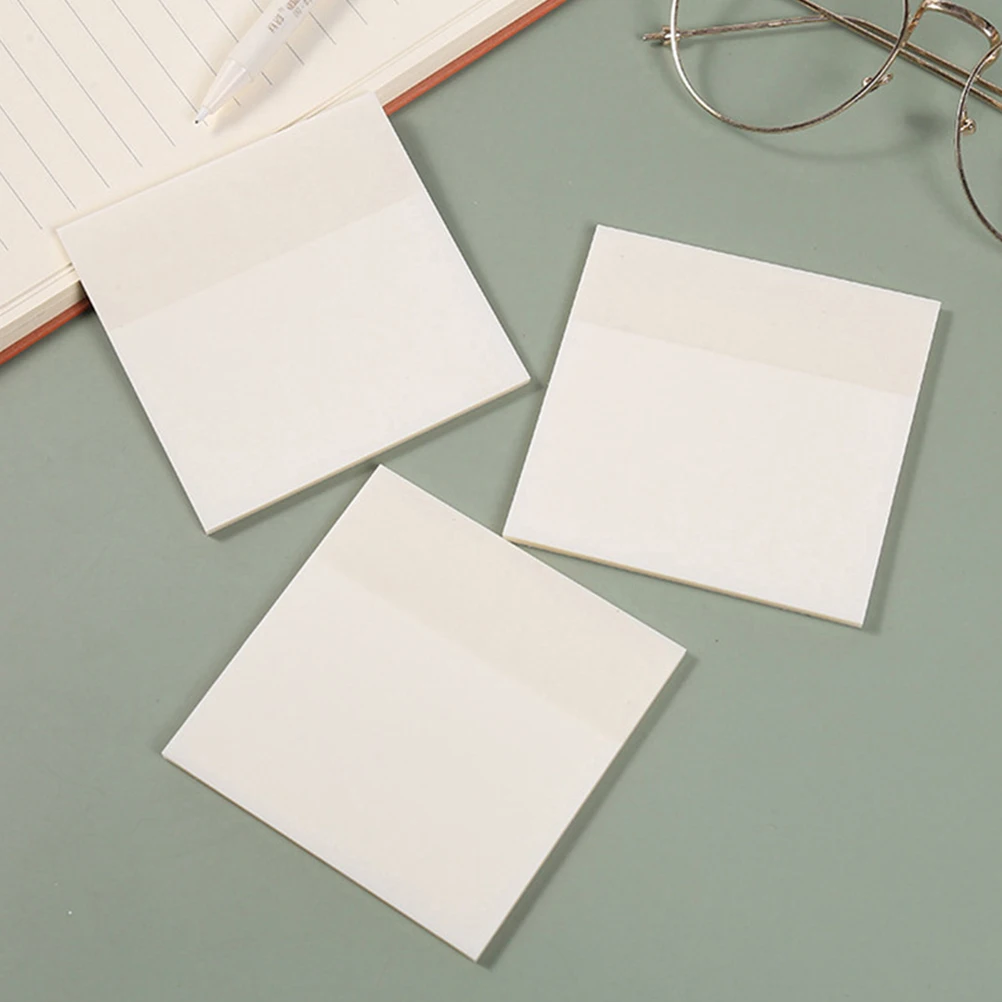 6Pcs Waterproof Transparent Memo Pads Smooth Writing Adhesive Note Sheets for Crafts DIY Decal Reminder Student Office
