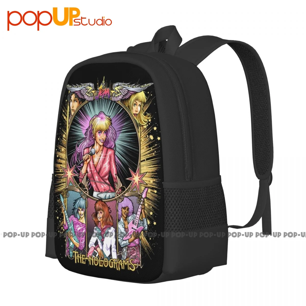 Jem&The Holograms 80'S Truly Outrageous Backpack Large Capacity Bookbag Art Print Gym Tote Bag Large Capacity