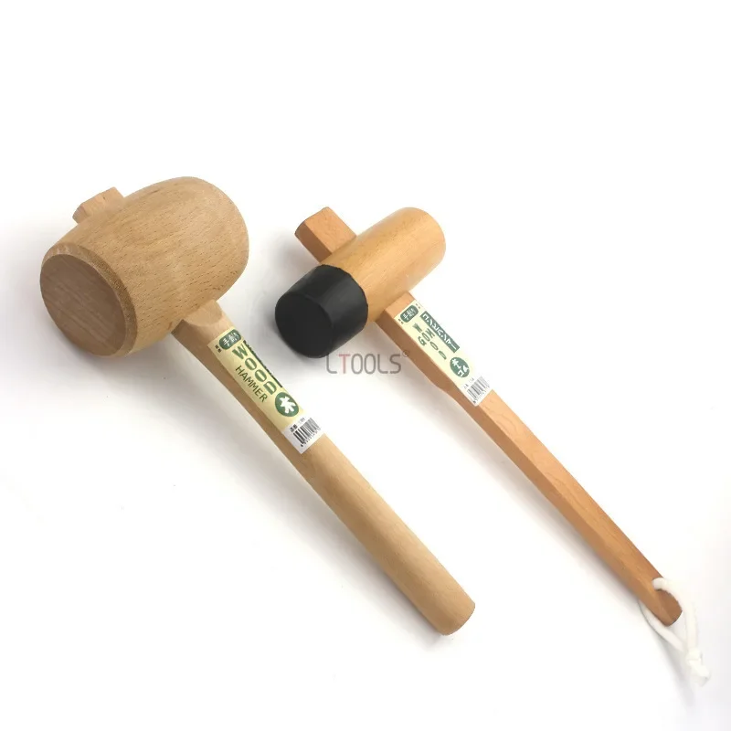 Handmade Japanese Style Wooden Mallet, Solid Beech Wood Hammer Carpenter\'s Carved Wooden Mallet Striking Carpenter\'s Hand Tools