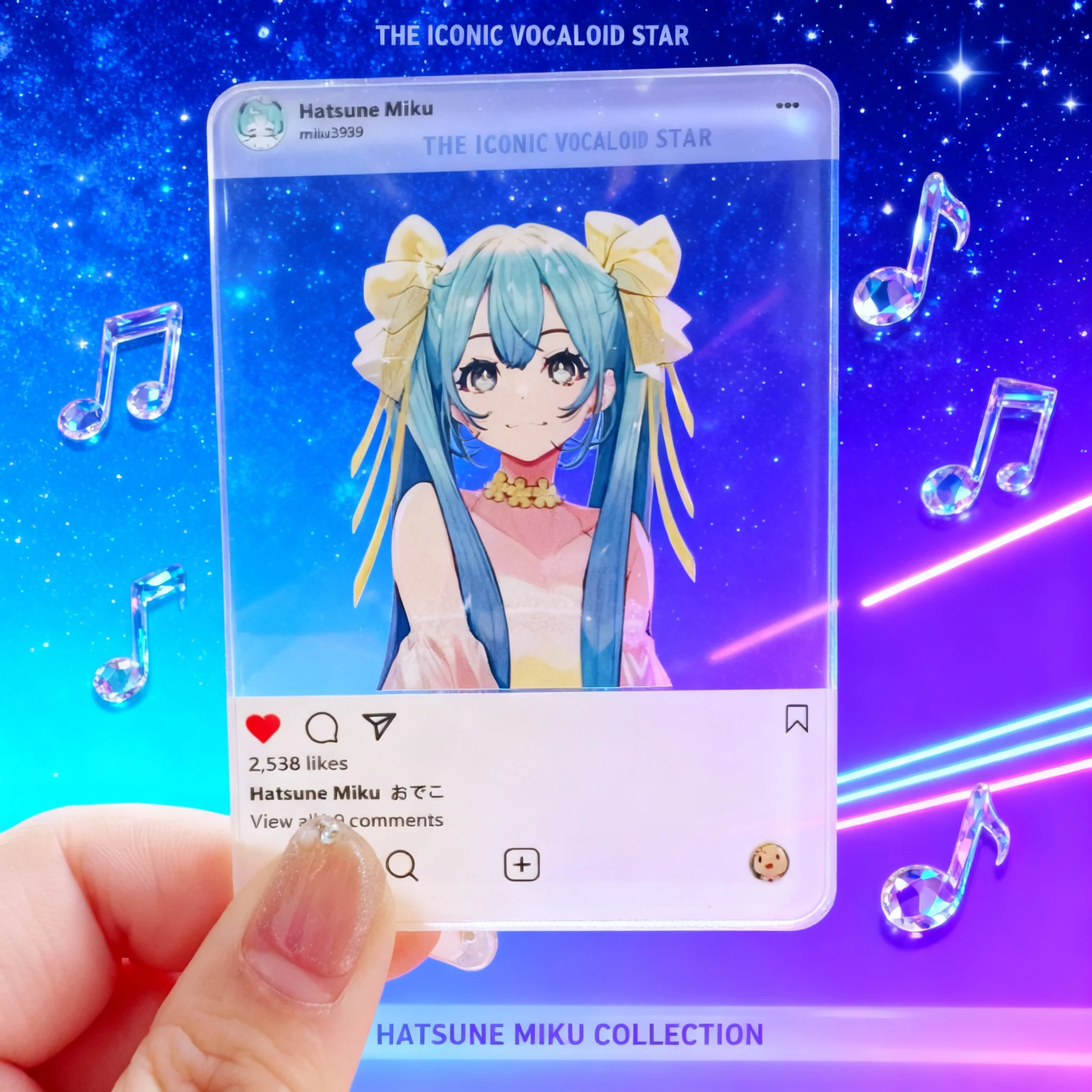 

Настраиваемая акриловая фоторамка 3D с фигуркой аниме-персонажа Хатсуне Мику, DIY подвесной декор, подставка-витрина, аксессуар, подарок для фанатов, коллекционный предмет