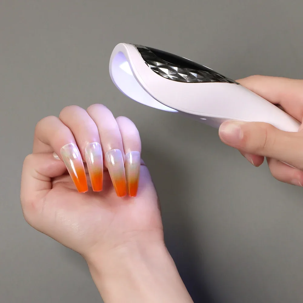 Lámpara portátil de mano para secado de uñas, Mini secador de uñas recargable para esmalte de Gel, herramientas de manicura, lámpara Led