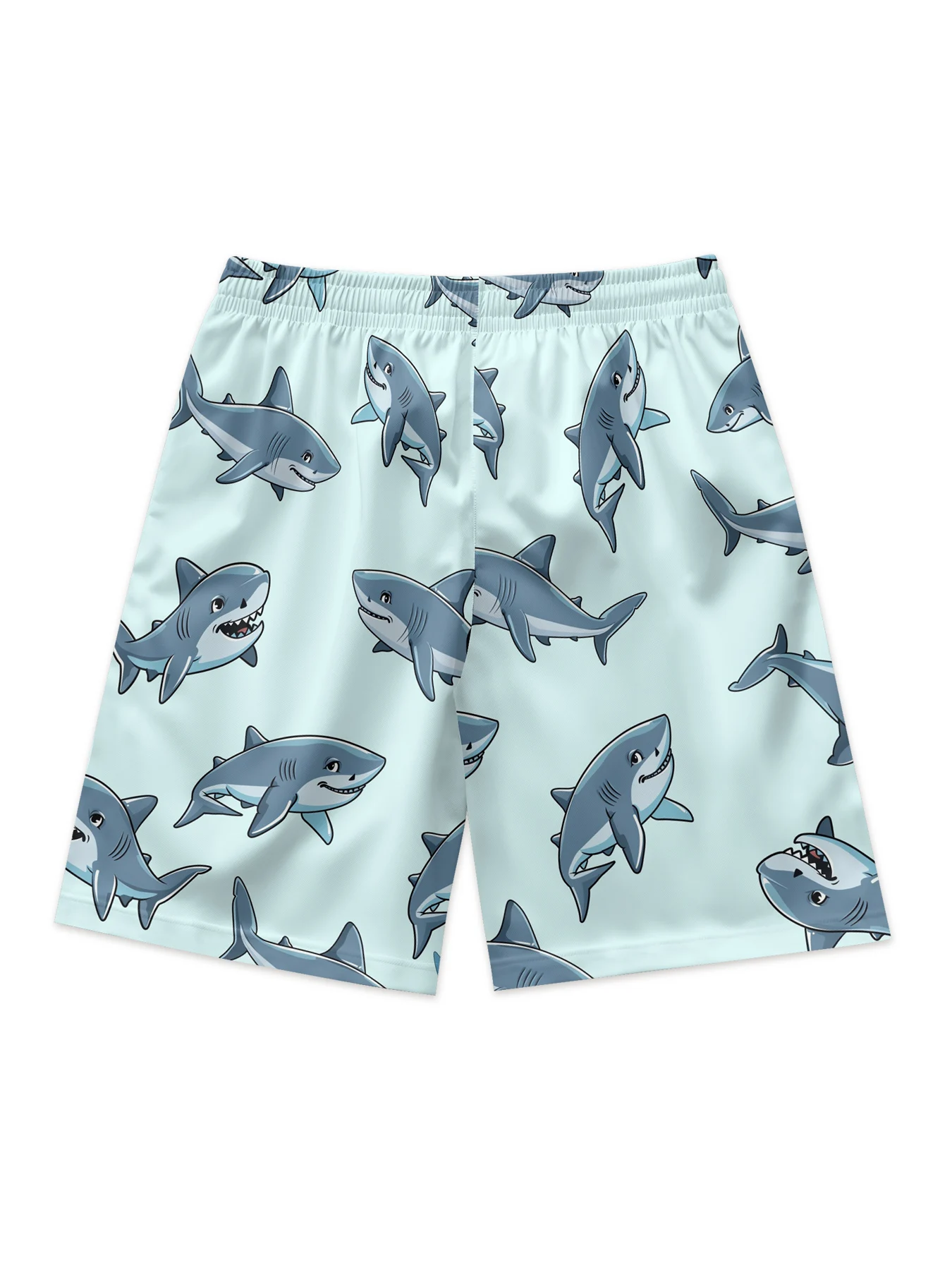 100% Polyester All Over Printing Custom Men's Shorts Summer Men Shorts pantalones casuales shark print