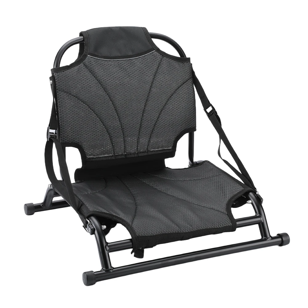 Aluminum Alloy Frame Folding Kayak Seat with Adjustable Backrest Support for Fishing Kayaking Inflatable Paddle Boarding