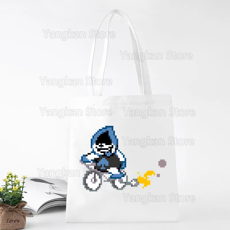 حقيبة تسوق Deltarune للمتسوقين صديقة للبيئة من القماش القطني للمتسوقين Bolsas De Tela حقيبة تسوق قابلة لإعادة الاستخدام Sacolas