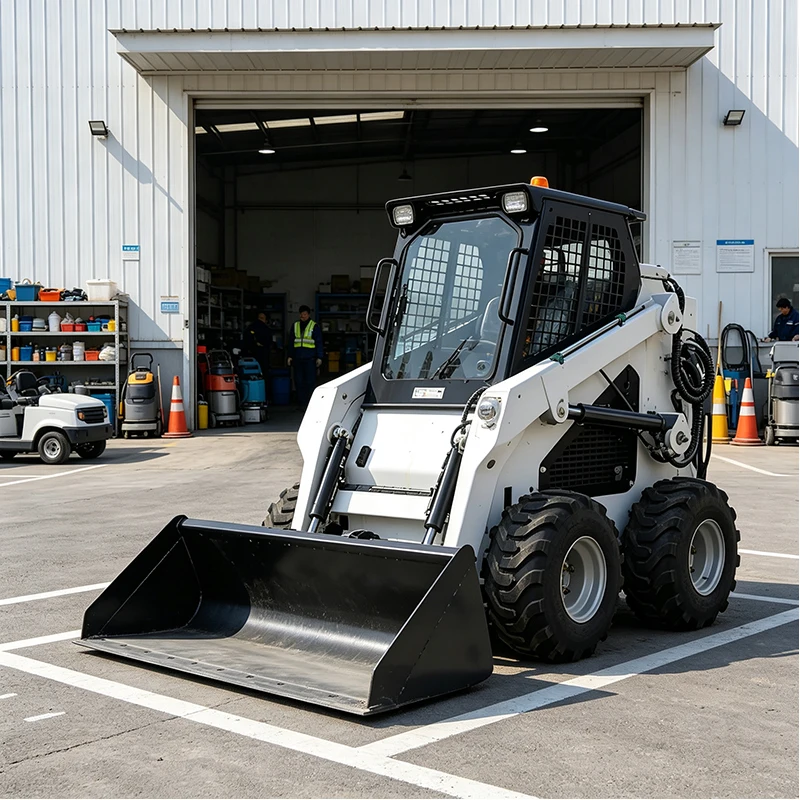 Ride On Mini Skid Steer Loader Compact Hydraulic Construction Equipment with Bucket for Farm and Landscaping Projects