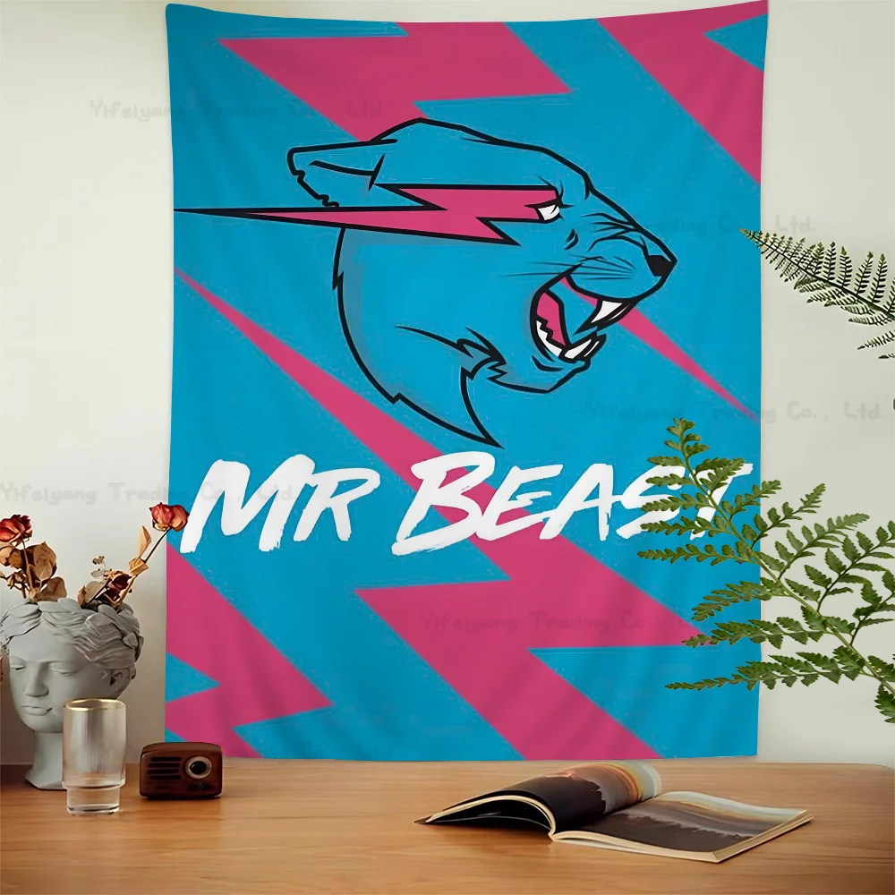 Game Blogger Mr-Beast Printed Large Wall Tapestry Cheap Hippie Wall Hanging Bohemian Wall Tapestries Mandala Home Decor