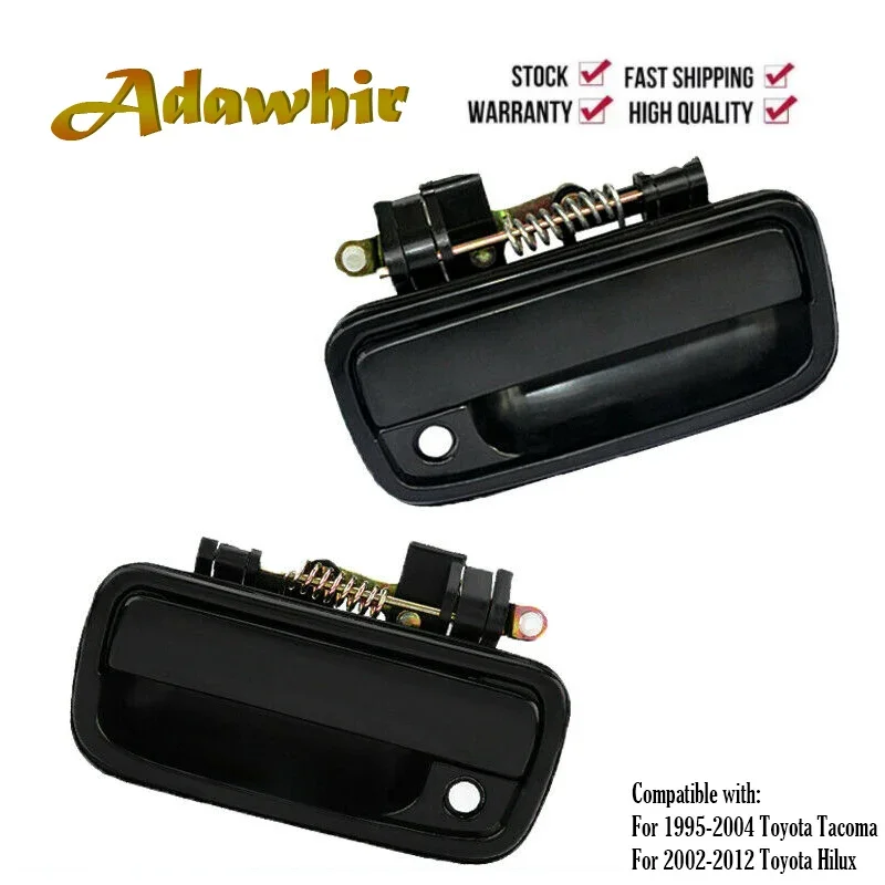 

Outside Exterior Door Handle Black PAIR Left & Right for Toyota Tacoma 1995-2004 Hilux 02-12 69220-35020 69210-35020