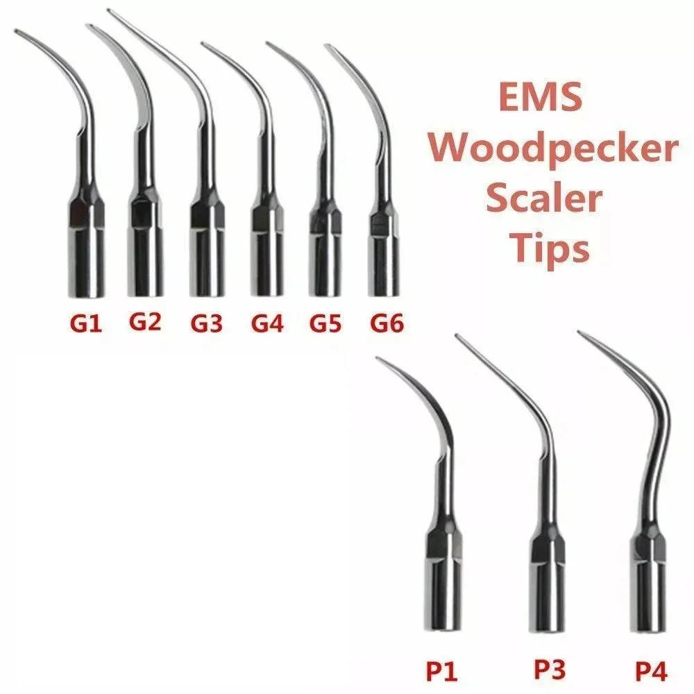 5Pcs Dental Ultrasonic Scaling Scaler Perio Insert Tip for EMS/WOODPECKER Cavitron Handpiece G P