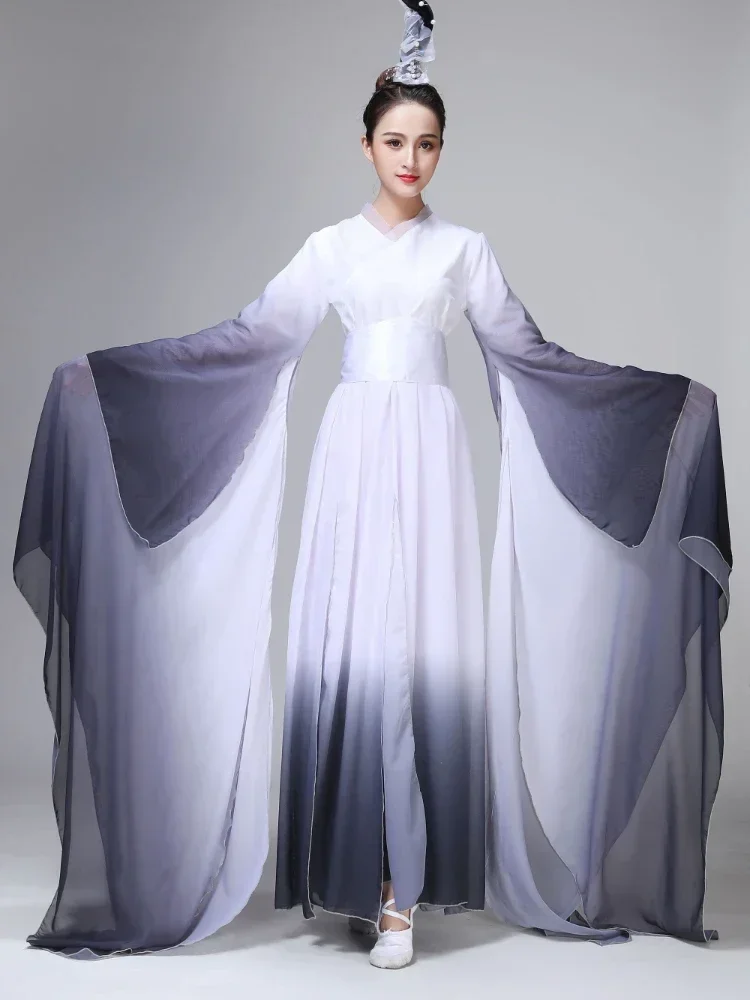 أزياء الرقص الكلاسيكي الصينية الوطنية يانغكو ملابس الرقص الكبار أنيقة مروحة الرقص مظلة ملابس الأداء الوطني