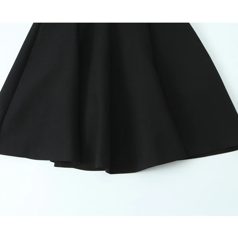 Vestido de moda feminina 2025 verão outono novo elegante arco decoração mangas curtas vestido feminino altura rua vestido de festa