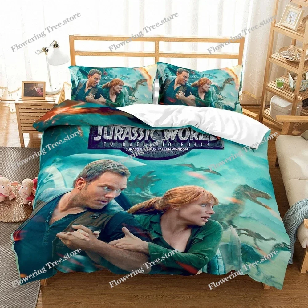 

3D Print Jurassic Dinosaur Bedding Set Boys Girls Twin Queen Size Duvet Cover Pillowcase Bed Kids Adult Home Textileextile