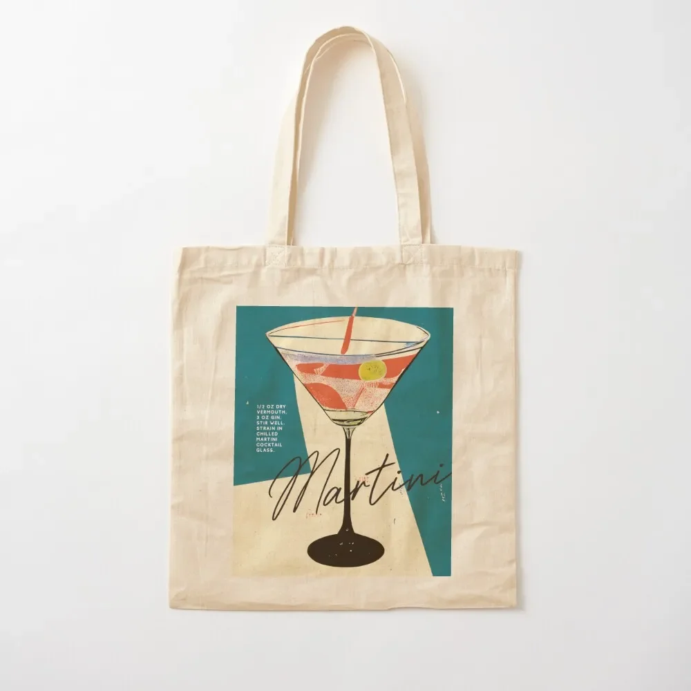 

Martini Retro Cocktail Poster At Night Bar Prints, Vintage Drinks, Recipe, Wall Art Tote Bag the tote bag hand bag