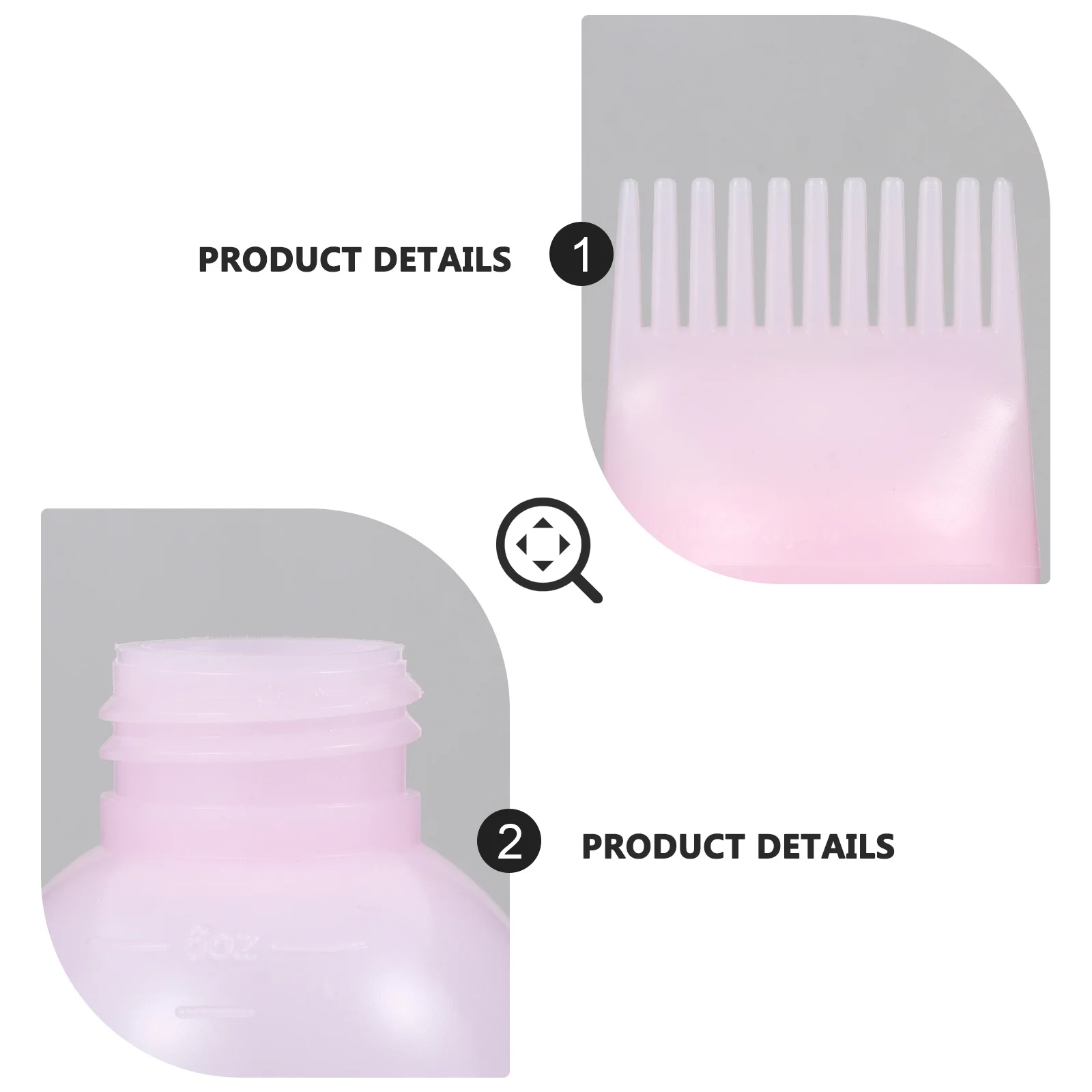 3 قطعة زجاجة التنظيف الجاف أداة توزيع تلوين الشعر مع مشط الجذر زجاجة بلاستيكية قابلة لإعادة الملء للاستخدام في الصالونات متدرجة #3