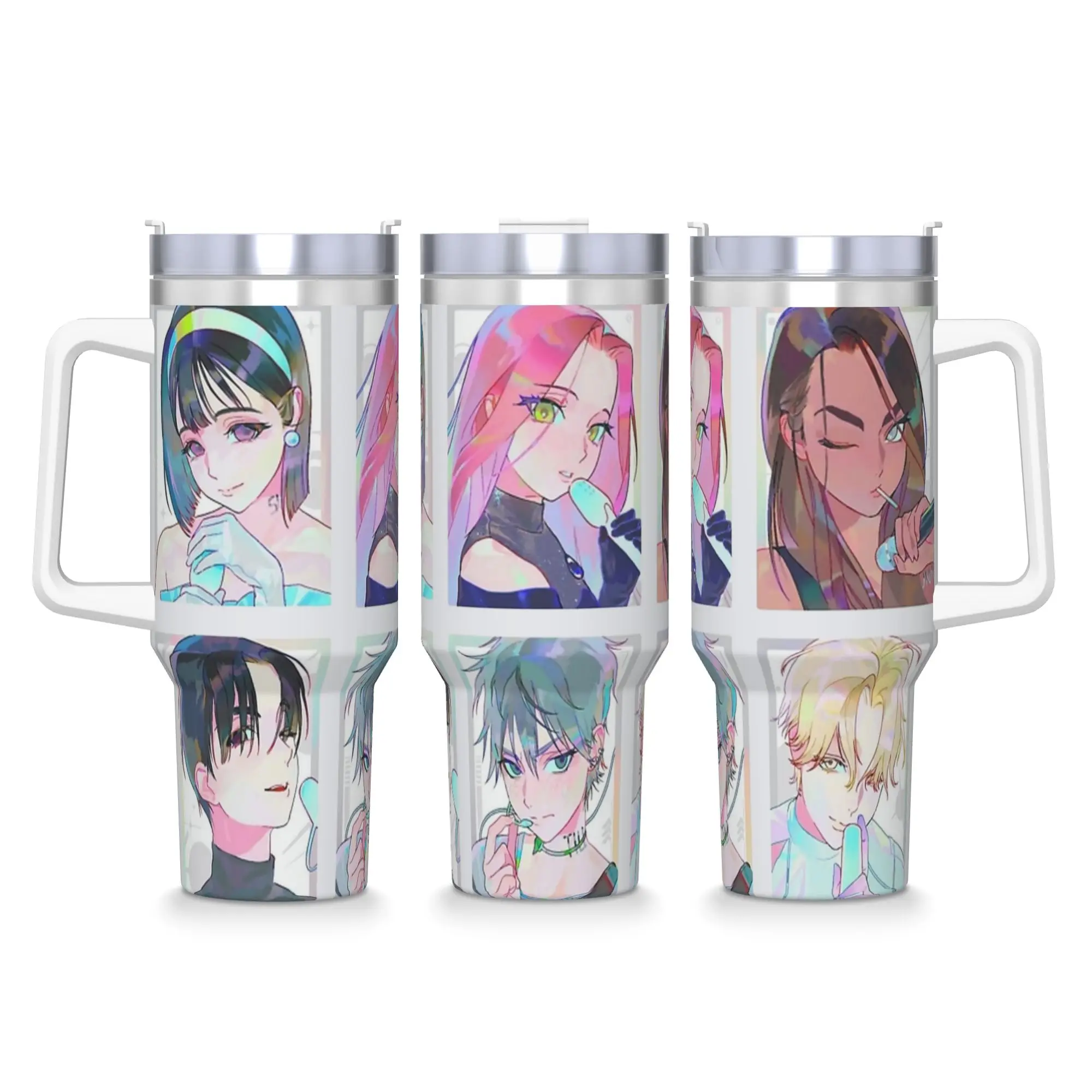 40OZ Stainless Steel Tumbler Aliens Stages Anime Coffee Mug  Insulated Cold and Hot Car Mugs Travel Water Bottle