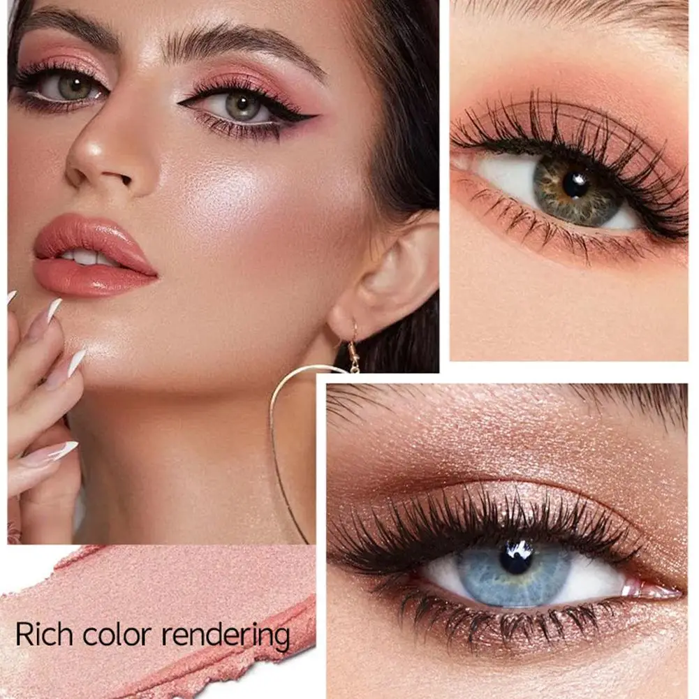 Stylo ombre à paupières longue durée 5 en 1, velours mat, Pigment scintillant, combinaison de maquillage, Mini stylo ombre à paupières rose marron