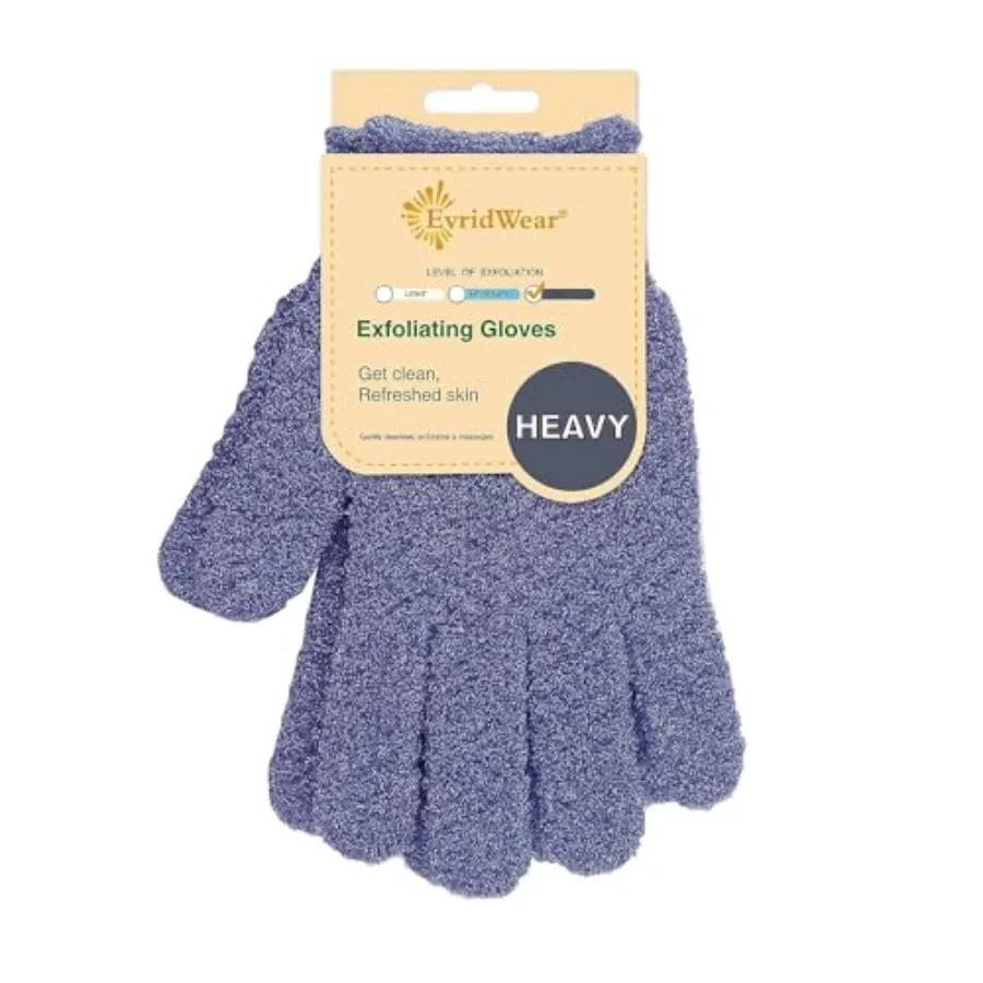 

Evridwear Exfoliating Dual Texture Bath Gloves for Shower Spa Massage and Body Scrubs Dead Skin Cell Remover Gloves with Hangin