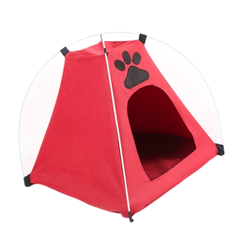 Cats Tent for Small Pet Indoor Outdoor Shelter Tent with Cushions Breathable Cats House Sunproof Cooling tent for Camping