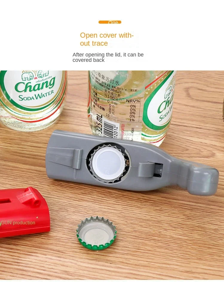 Tragbarer Kreativer Flaschenöffner in Pistolenform, Multifunktionales Gadget für Küche und Bar, Lustiges Geschenk – Detail 5