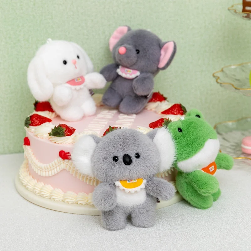 Hot Wholesale Holiday Cute Animal Plush Toy Computer Decoration 13cm Dressing Doll Office Work Partner Colleagues Giving Gifts