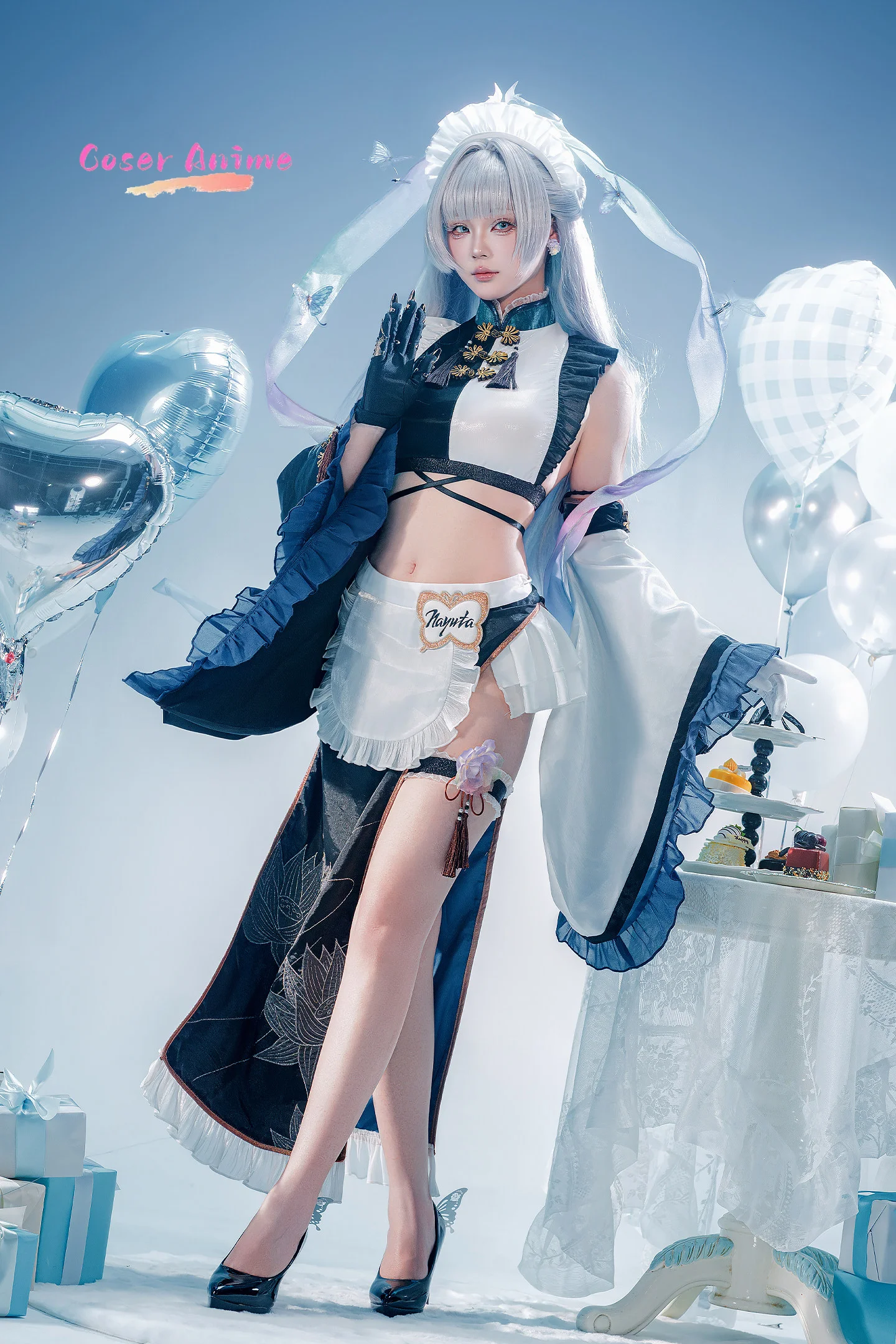 NIKKE 승리의 여신 나유타 코스프레 의상 메이드 카 - Anime Cosplay Cafe 리뷰 및 가격
