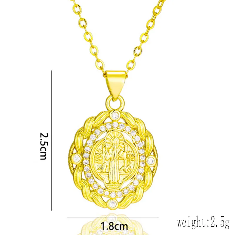 New Openwork Popular Fashion Charm Women Necklace Micro Inlaid Exquisite Zircon Religion Style Temperament Ladies Necklaces Gift