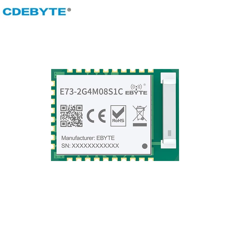 nRF52840 2.4GHz BLE 4.2 5.0 Moduł Port IO 8dBm SMD Ceramiczna antena Moduł CE FCC RoHs Certyfikat CDEBYTE E73-2G4M08S1C