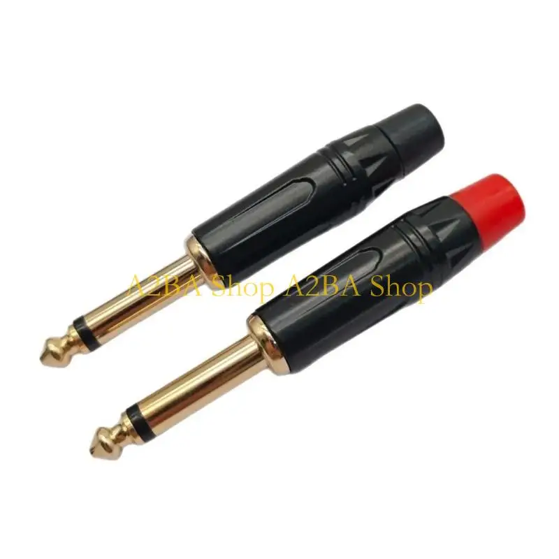 A2BA 2/4/6Pcs 6.35mm Mono Sound Adapter For Microphones And Professional Sound Equipment