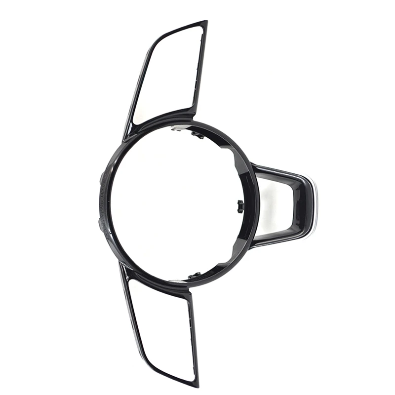 Рамка кнопки рулевого колеса для A4 B9, глянцевая черная рамка кнопки рулевого колеса автомобиля, аксессуары в сборе рулевого колеса