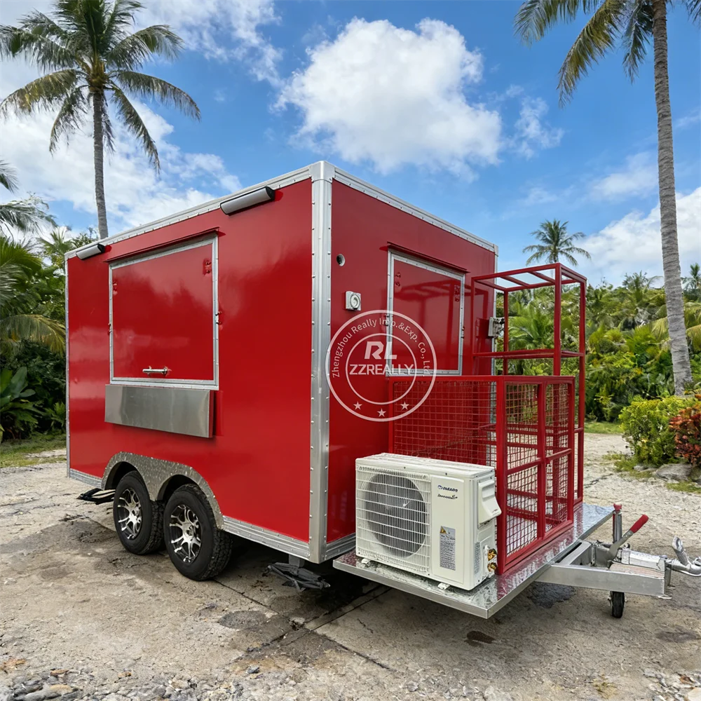 

Concession Food Truck Fully Equipped Street Snack Coffee Catering Trailer Custom Ice Cream Truck Food Trailer with Fully Kitchen