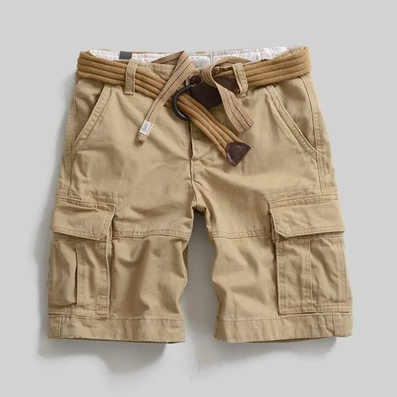 Korean Popular Clothes for Men Shorts Outdoor Sports Tooling Multi-bag Men's Half Pants Summer Pants Straight Cotton Shorts - view 6