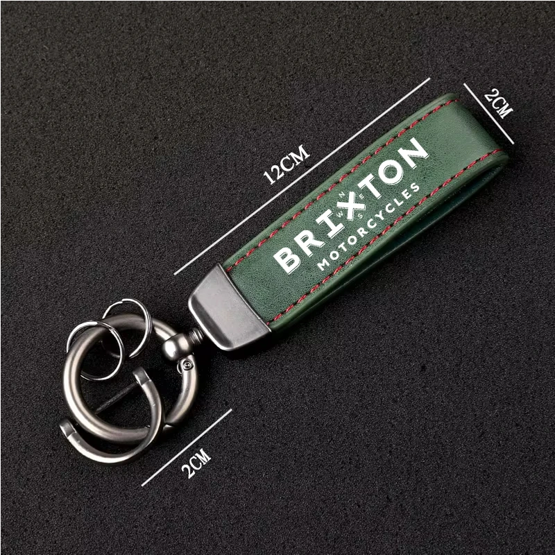 1PCS Motorcycle Metal PU Leather Motorcycle Keychain Ring Accessories For BRIXTON Cromwell 125 250 Crossfire 500 Accessories