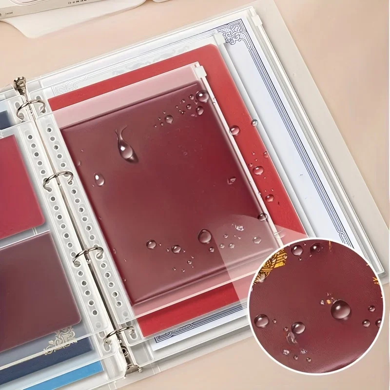 Durable Waterproof Zipper Binder, Plastic Material, Secure Lock Closure, Essential Documents Organizer