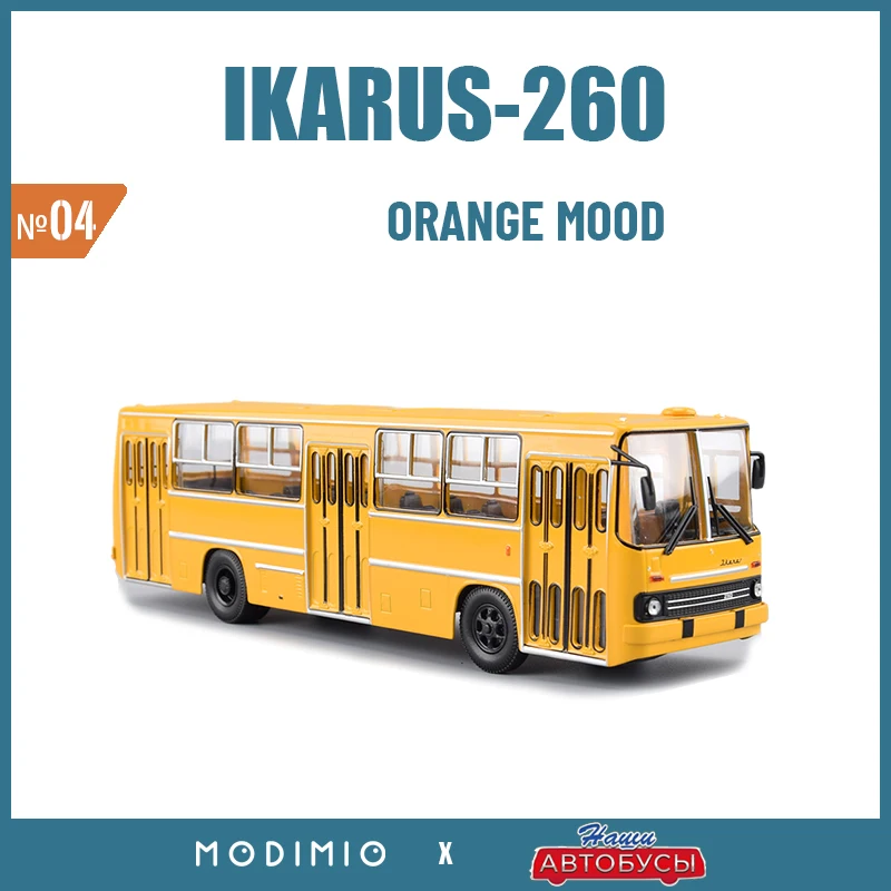 1/43 Russian Large Commute City Bus Ikarus-260 Die-cast Models Scale Metal USSR Classic Bus Collection 